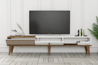 Meuble TV 2 abattants  - 180 x 40 x 35 cm