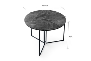 Table à manger pliable Yaprak  - 100 x 100 x 72 cm