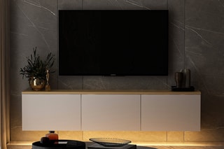 Meuble TV 3 abattants Neon - 160 x 35 x 32 cm