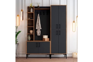 Meuble d'entrée 6 portes - 200 x 150 x 35 cm