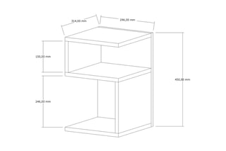 Table d'appoint Carol - 29,6 x 45 x 31,4 cm