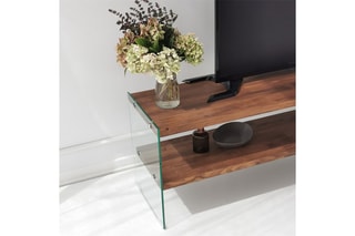 Meuble TV Aqua TV  - Structure en bois massif - 140 x 45 x 35  cm
