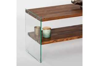 Meuble TV Aqua TV  - Structure en bois massif - 140 x 45 x 35  cm
