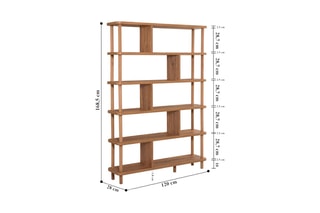 Bibliothèque Meta  - En bois de charme - 120 x 169 x 28 cm