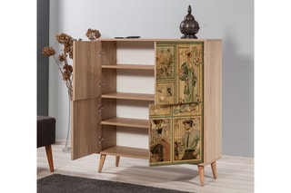 Meuble de rangement 4 portes  - 95 x 111 x 36 cm