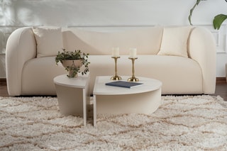 2 tables basses gigognes Orion - 90 x 30 x 60 / 85 x 35 x 30 cm