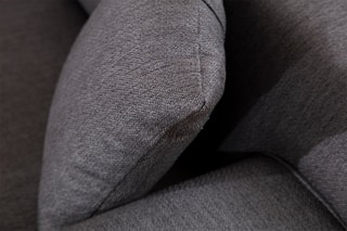 Canapé Petra - Anthracite - 2 places - Revêtement en polyester
