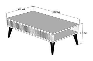 Table basse - 105 x 34,6 x 60 cm