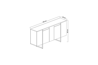Console 4 portes - 160 x 80 x 35 cm
