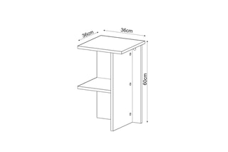 Table de chevet Leray - 36 x 60 x 36 cm