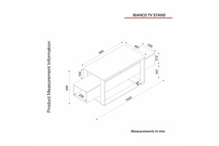 Meuble TV - 160 x 49,8 x 46,1 cm