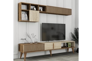 Meuble TV 2 abattants Milan - 180 x 40 x 35 cm