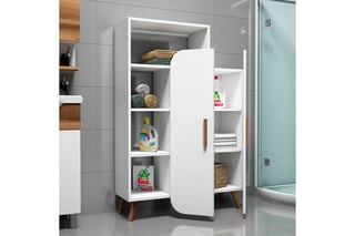 Bibliothèque et armoire intégrée 2 portes - 90 x 140 x 32 cm