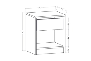 Table de chevet Sheridan  - 44,6 x 35,9 x 52,8 cm