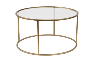Table basse en verre Aurum - 80 x 43 x 80 cm