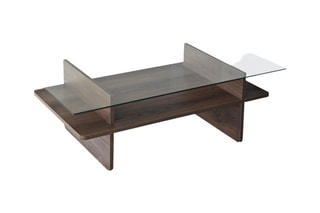 Table basse Saga Rectangle  - Plateau en verre trempé - 105 x 35 x 65 cm