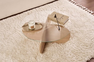 Table basse avec plateau en verre trempé Aeris - 75 x 75 x 35 cm