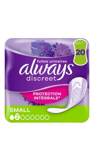 2 x 20 serviettes urinaires Incontinence Small - Always