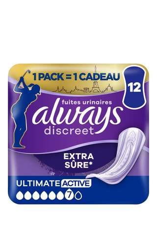 2 x 12 serviettes hygiéniques Always Discreet Ultimate - Jour - INGREDIENTS MANQUANTS