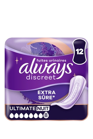 2 x 12 serviettes urinaires Incontinence VP Ultimate Nuit - Always