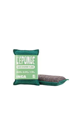 Duo éponges lavables avec sèche-éponge - Vert