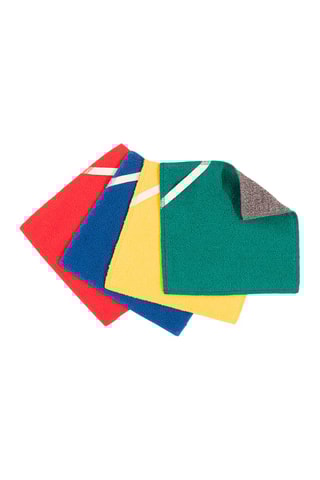 Pack 4 éponges grattantes et 4 éponges plates - Multicolore