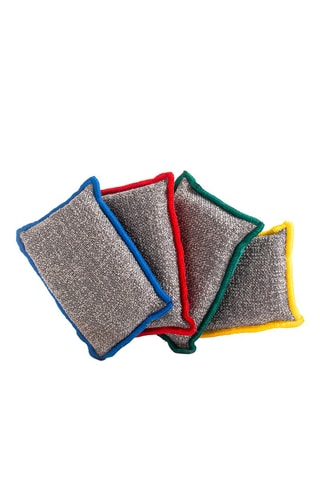 Pack 4 éponges grattantes et 4 éponges salle de bain - Multicolore