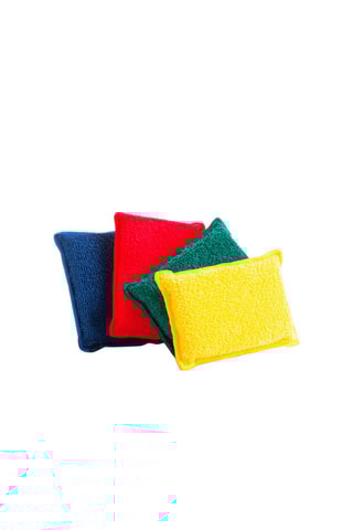 Pack 8 éponges grattantes et 8 éponges salle de bain - Multicolore
