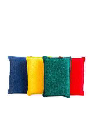 Pack 8 éponges grattantes et 8 éponges salle de bain - Multicolore