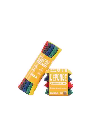 Pack 4 éponges grattantes et 5 feuilles d'essuie-tout réutilisable - Multicolore