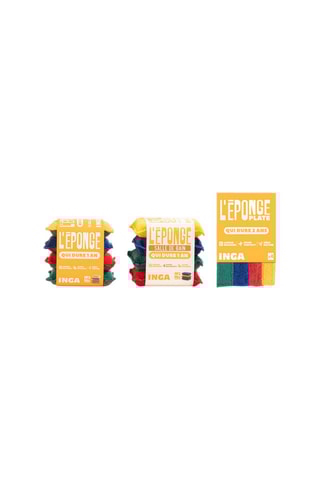 Pack 4 éponges grattantes, 4 éponges plates et 4 éponges salle de bain - Multicolore