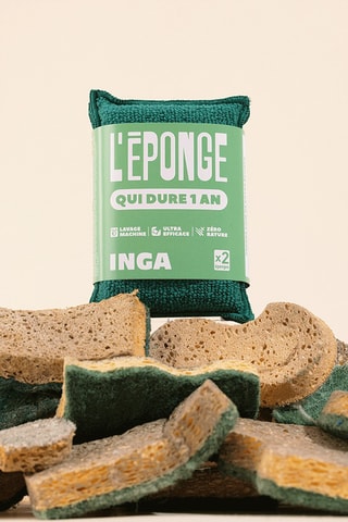 Duo éponges lavables sans sèche-éponge - Vert