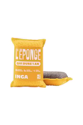 Duo éponges lavables sans sèche-éponge - Jaune