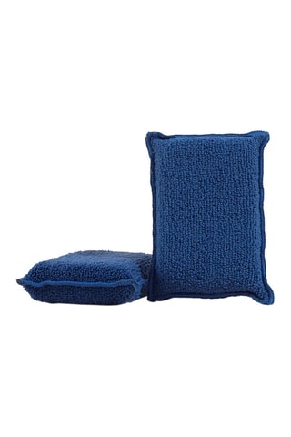 Duo éponges salle de bain sans sèche-éponge - Bleu