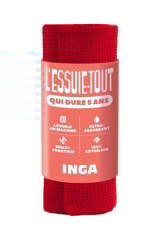 5 feuilles d'essuie-tout réutilisable - Rouge