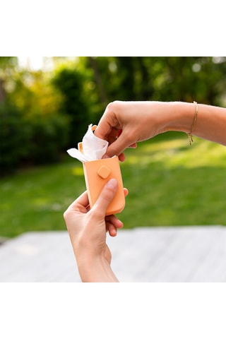 6 mouchoirs lavables en coton bio - Blanc