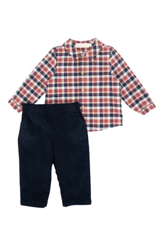 Camisa e calças em veludo - Bordô