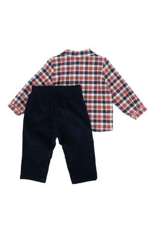 Camisa e calças em veludo - Bordô