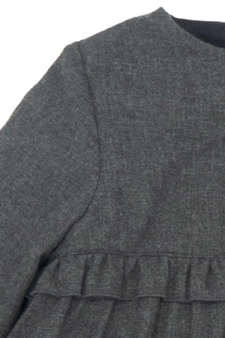 Vestido com folhos - Cinzento-escuro