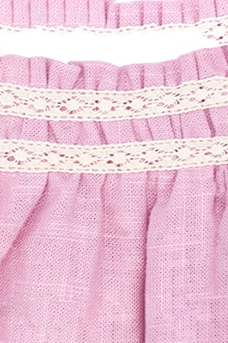 Vestido em linho - Rosa