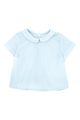 Blusa de veludo - Azul-celeste