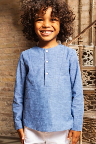 Blusa - Azul-claro mesclado