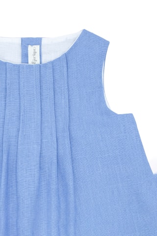 Vestido em linho - Azul-claro