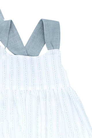 Vestido em algodão biológico - Azul-claro