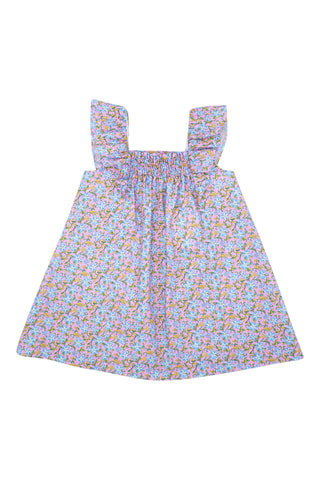Vestido - Rosa e azul-claro