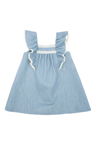 Vestido em linho - Verde-água