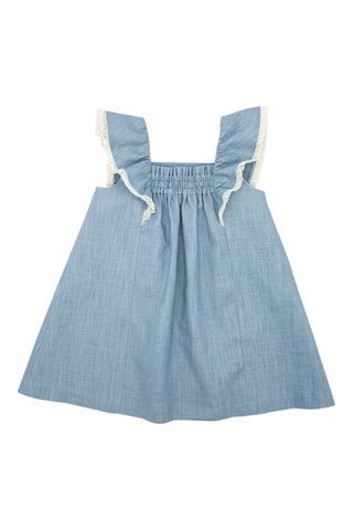 Vestido em linho - Verde-água