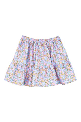 Saia - Rosa-maquilhagem e azul-celeste