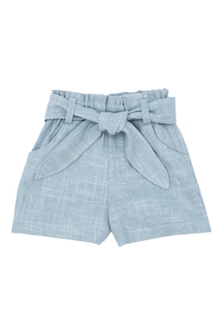 Linnen Short - Zeegroen