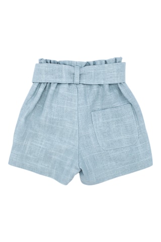 Linnen Short - Zeegroen